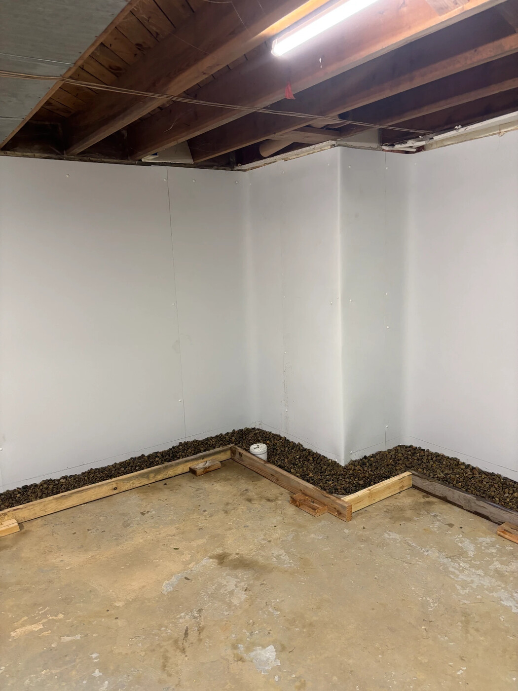 Interior drain trench